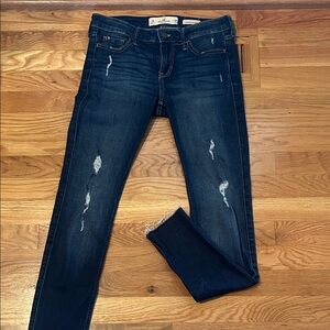 Women's Distressed Blue Jeans